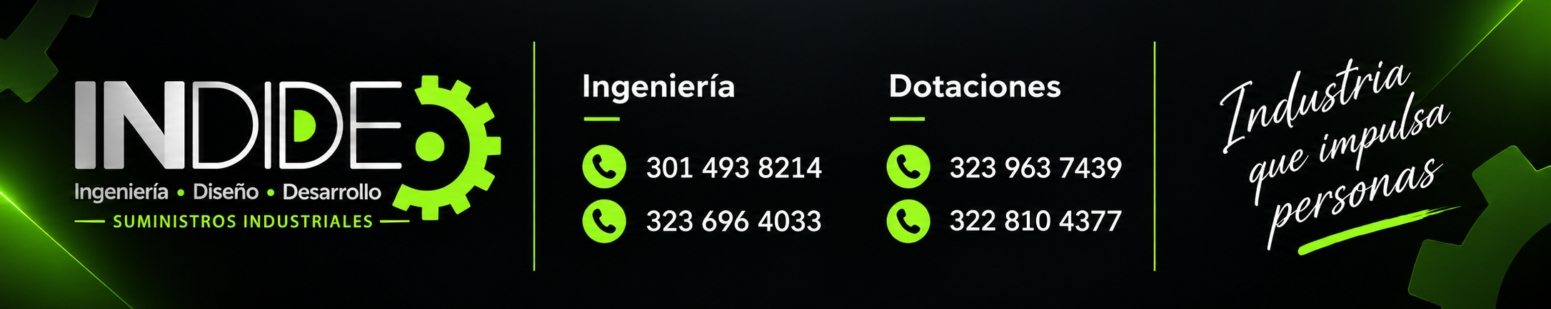 INDIDE Ingeniería y Dotaciones: soluciones en ingeniería industrial, estructuras metálicas, fabricación, soldadura, estantería, puertas automatizadas, adecuaciones, mobiliario industrial, uniformes, dotaciones empresariales, EPP, botas de seguridad, bordados y estampados en Bogotá y Colombia.